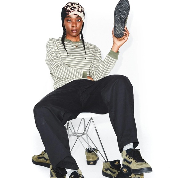 Vans Beatrice Domond Zanba Mid Skate Sneaker Mens size 11 in Olive - Picture 3 of 15